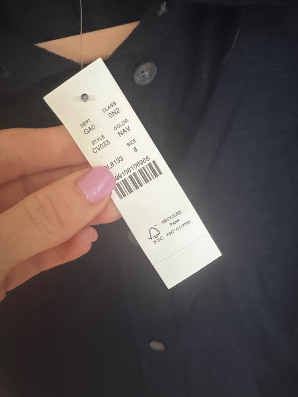 J. Crew Navy Short-Sleeve Button-Down Shirt - Picture 6 of 6